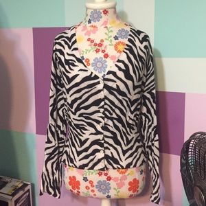 Zebra print cardigan