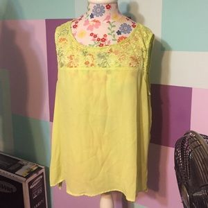Forever 21 yellow tank top
