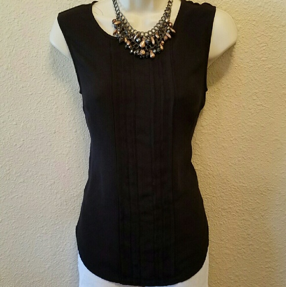 Classic Black Sleeveless Blouse