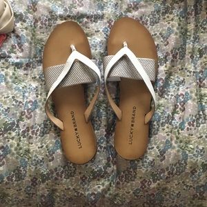 Lucky brand flip flops size 8 worn once