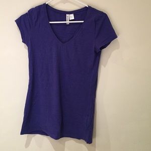 Dark purple v-neck