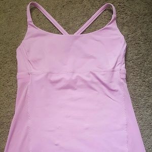 Pink Lululemon Yeah yoga tank top