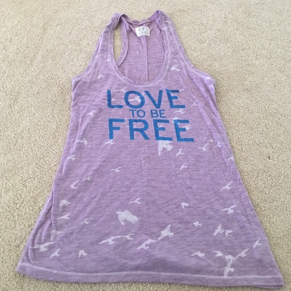 American Eagle Love to be Free tank