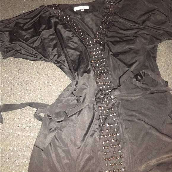 Cute studded mini w tie in back from Stash