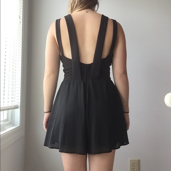 Black Romper with Cutouts