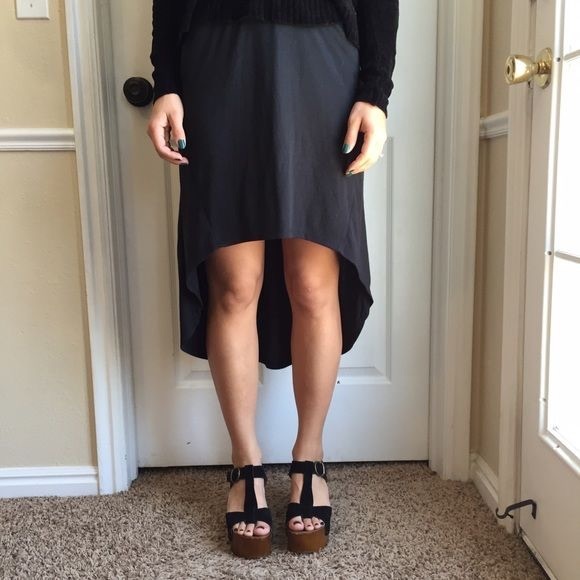 Grey Hi-Lo Skirt