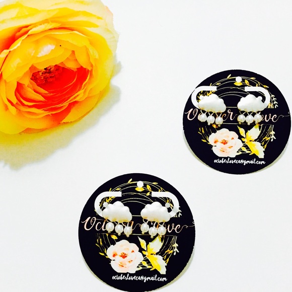 LAST 1 Pearl Cloud Earrings