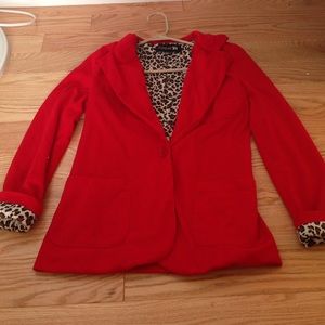Red Leopard Blazer❤️