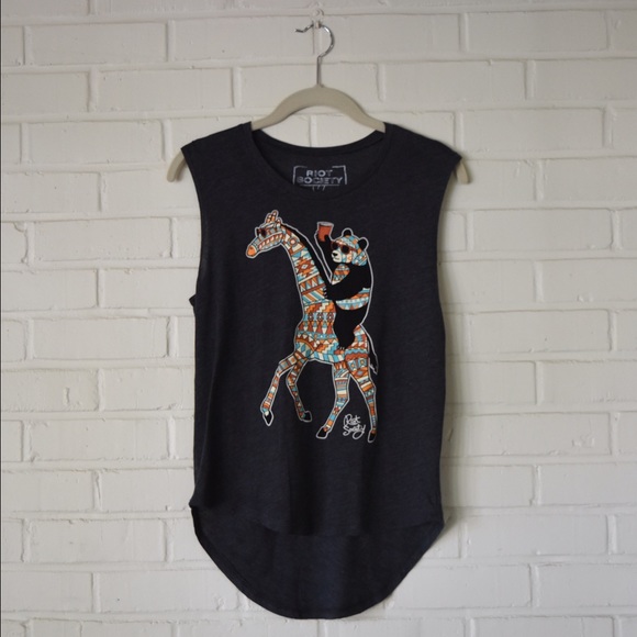 Panda & Giraffe tank top