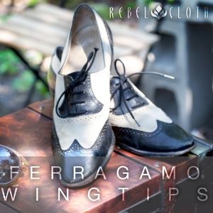 ⚪️Salvatore Ferragamo Wingtip Oxfords⚫️
