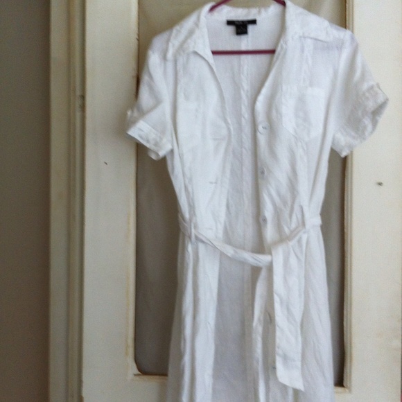Style & Co white Linen dress