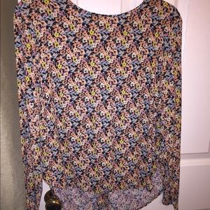 H&M high low floral blouse