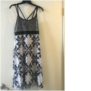 Prana black floral dress