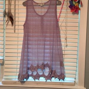 FLASH SALE! 🎉🎉Lilac Mesh Dress/over shirt