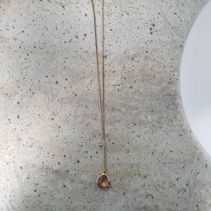 Gold Penny a Drop Necklace.