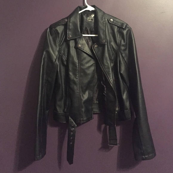 Full Tilt Faux Leather Moto Jacket