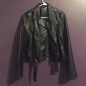 Full Tilt Faux Leather Moto Jacket