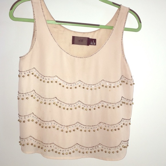 H&M Beaded Crop Top