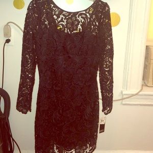 Adrianna Papell Long Sleeve Lace Dress