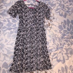 Black and white printed dress