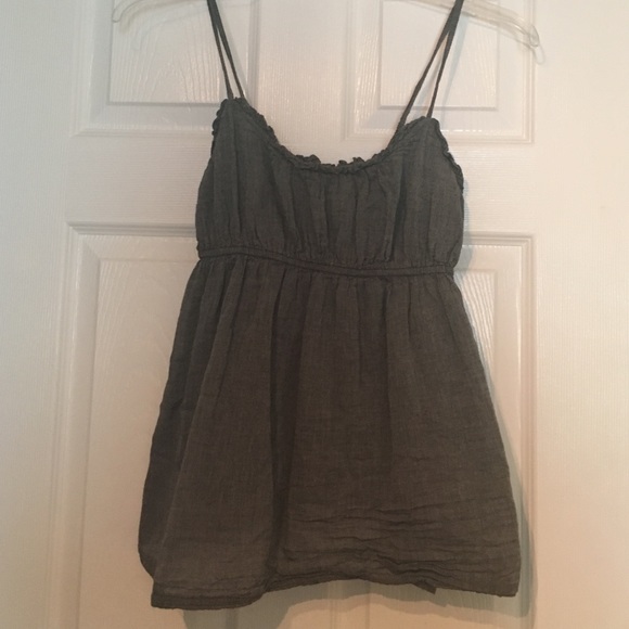 Gray Spaghetti Strapped Top - Picture 2 of 4