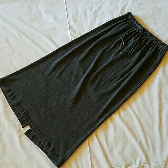 Gray Jersey Maxi Skirt - Picture 2 of 4