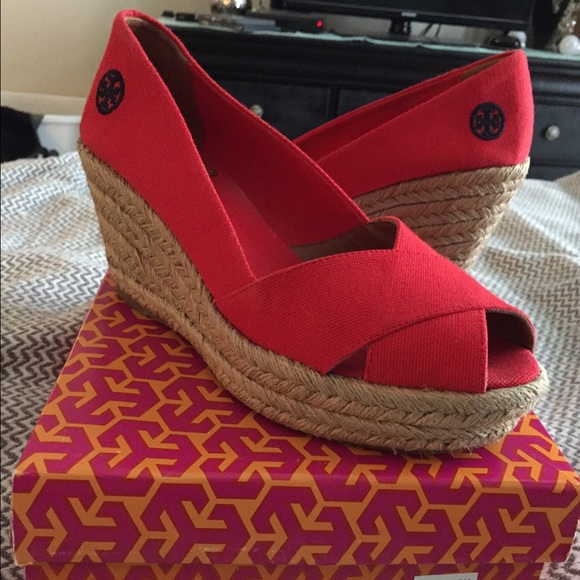 Tory Burch Red Espadrille