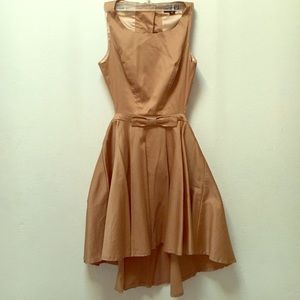 Make offers! Open back, cut out nude bow dress