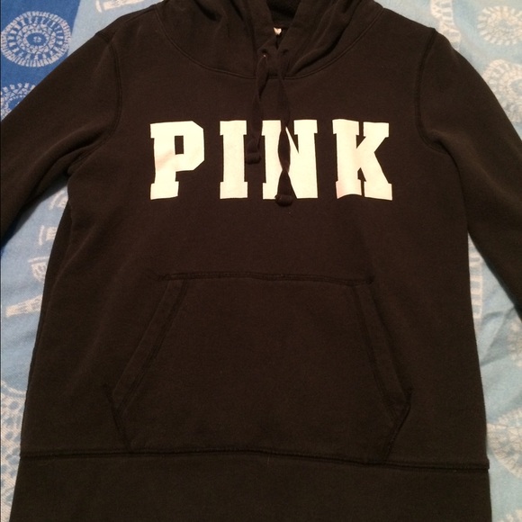 "Pink" black hoodie