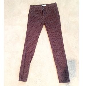 Free People Fall Patterned Corduroy Skinny Jeans