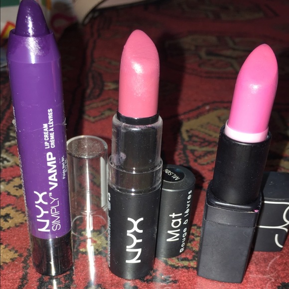 Bundle of 3 lipsticks. NYX and MAC