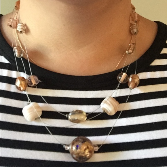 Handmade Beaded Necklace and Earrings - Picture 1 of 3