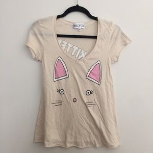 Wildfox Je T'aime Kittens Tee