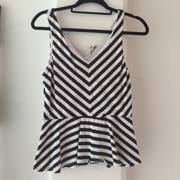 Express striped peplum top - Picture 1 of 3