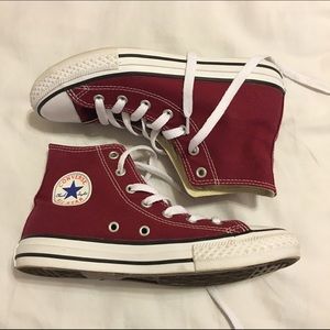 Maroon High Top Converse