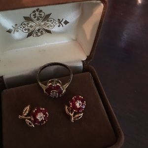 Vintage ring and earring set
