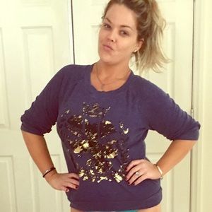 Heather Blue Comfortable Light Sweater