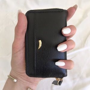Genuine leather black Tusk coin/card purse