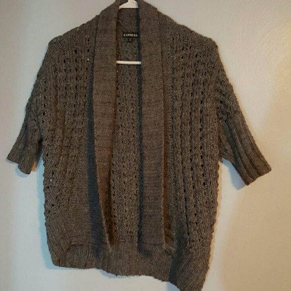 Express Gray short sleeve sweater