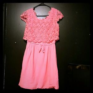60s vintage pink bubble hem pin up dress