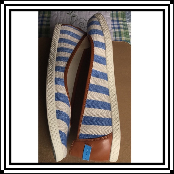 Nine West Canvas Striped Flats - Picture 3 of 4