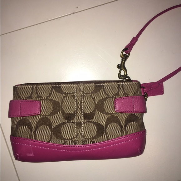 Magenta Coach Wristlet - Picture 2 of 2