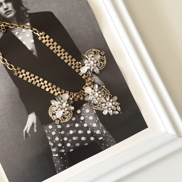 Jewelry - Rhinestone + Gold Statement Necklace