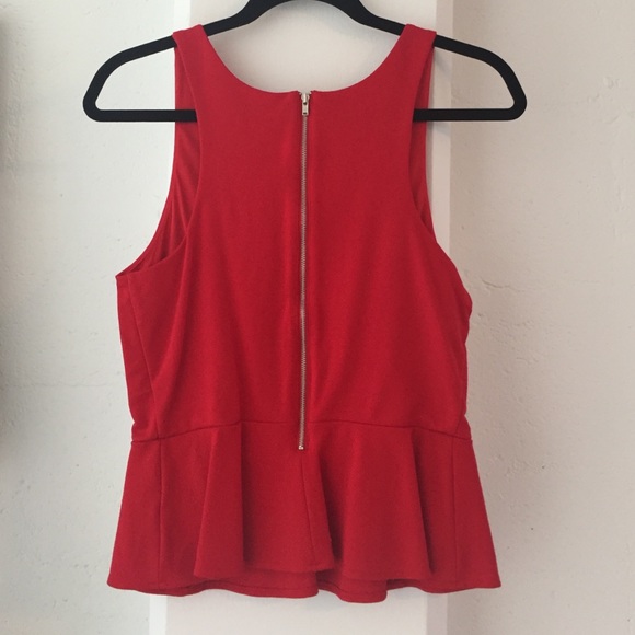 Express red peplum top - Picture 2 of 3