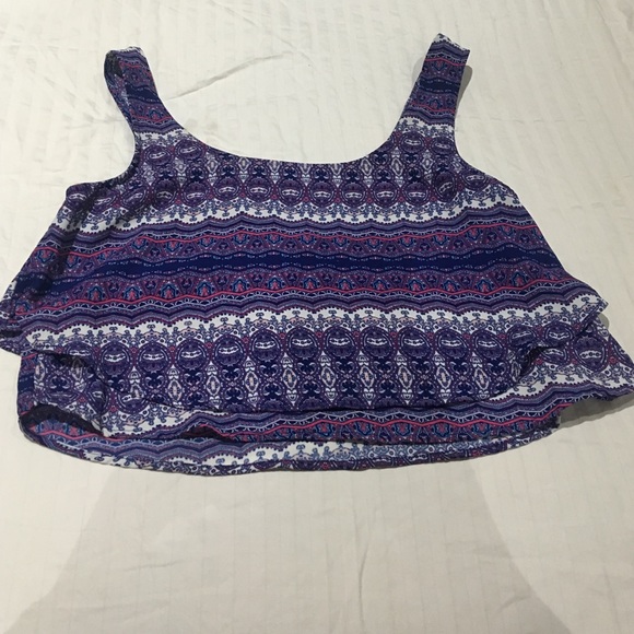 Criss cross back crop top