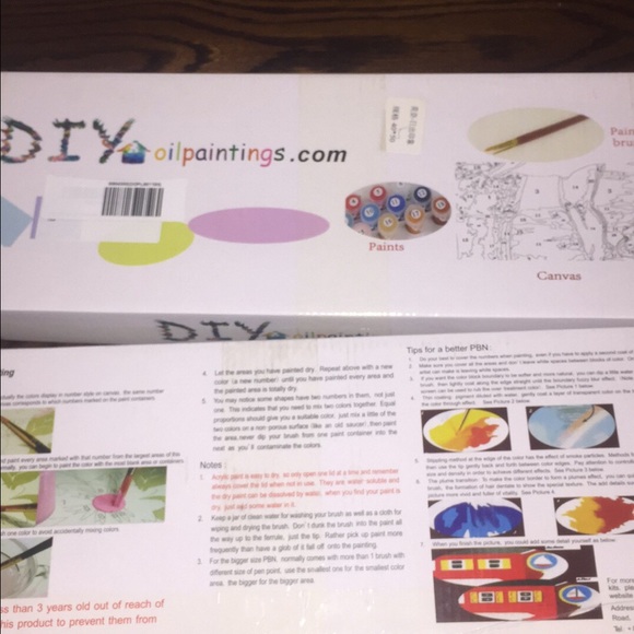 Oil paint & three brushes kit! New never used!