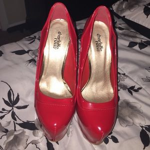 Red Platform heels