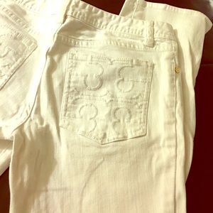 Tory Burch white jeans