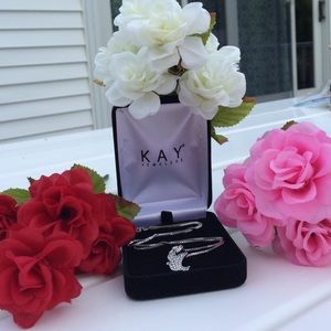 💥REAL STERLING SILVER💥 Crystal Dove Necklace