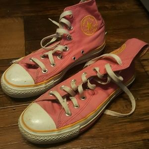 Pink Fold Down Converse